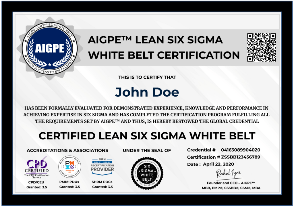 AIGPE Certified White Belt CPD Accredited