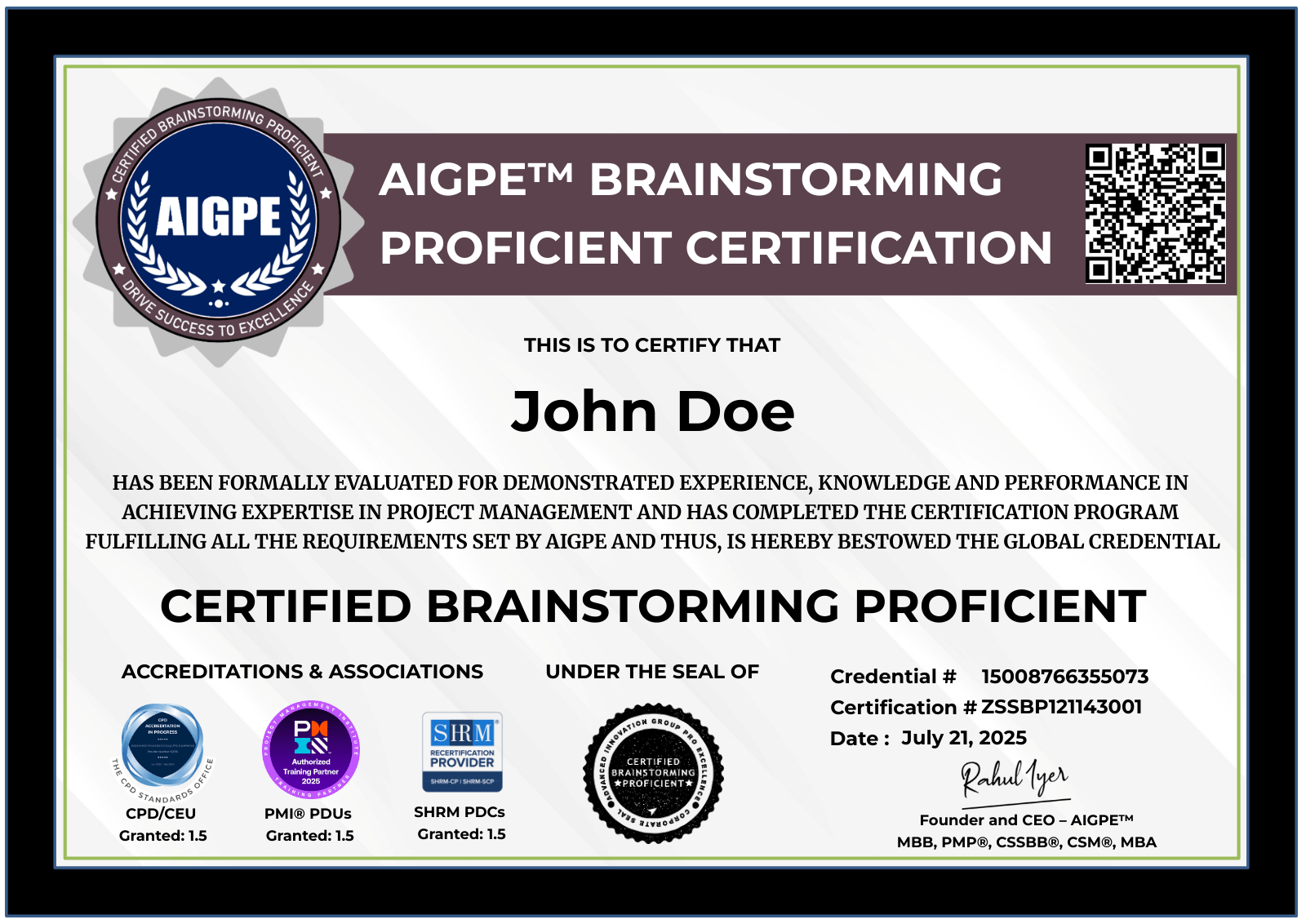 Brainstorming Proficient