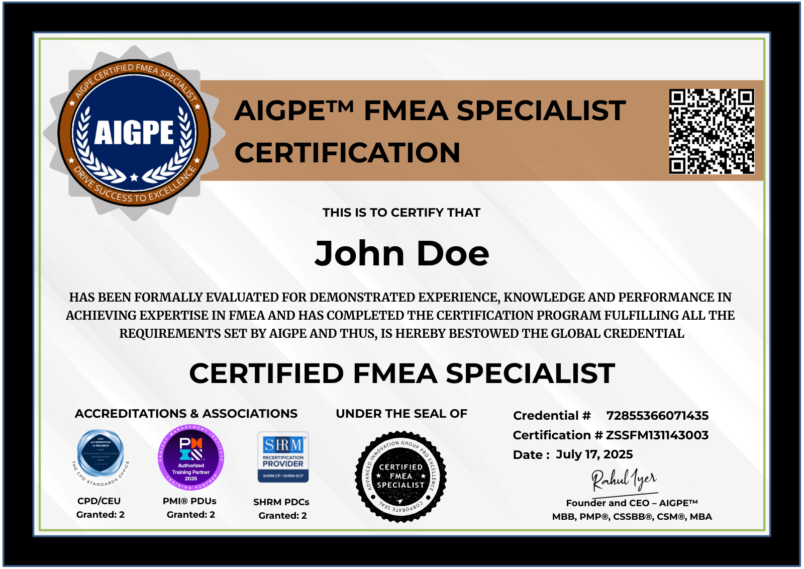 FMEA Specialist