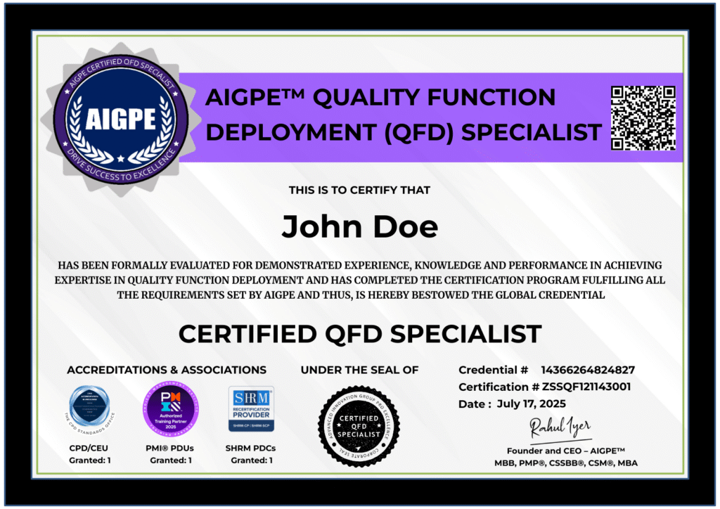 QFD Specialist