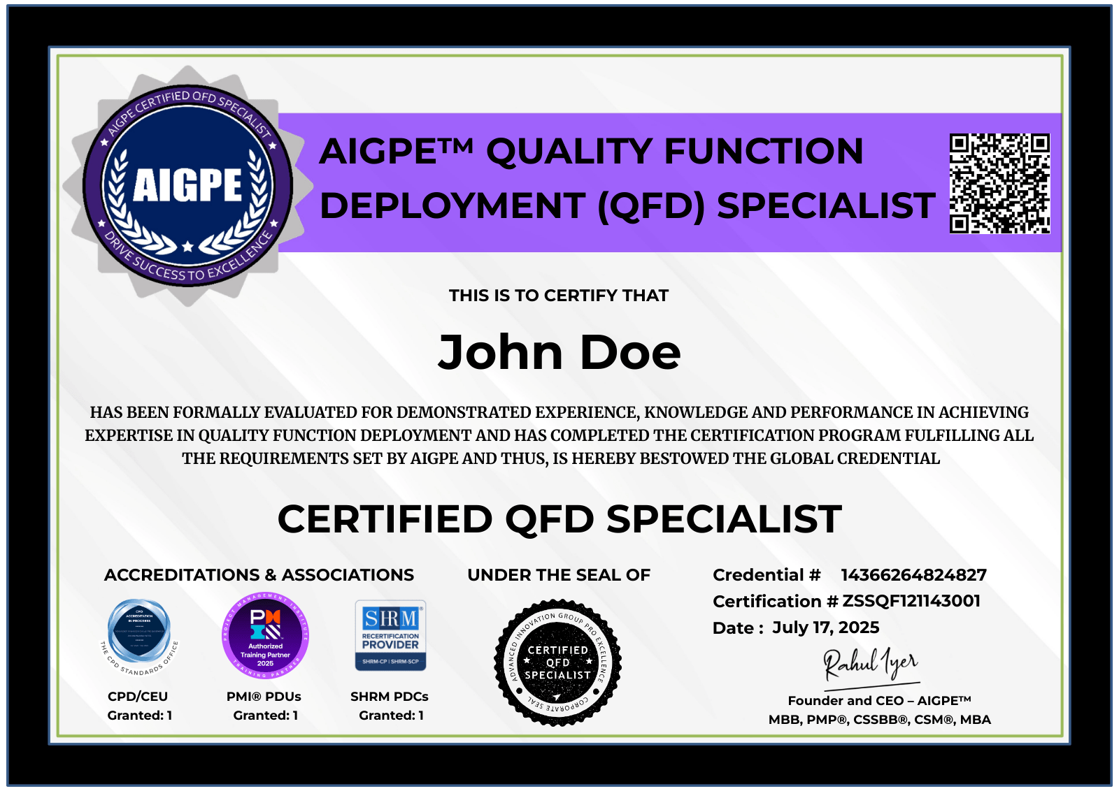 QFD Specialist