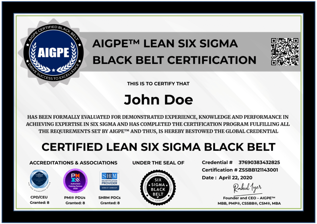 Six Sigma Black Belt