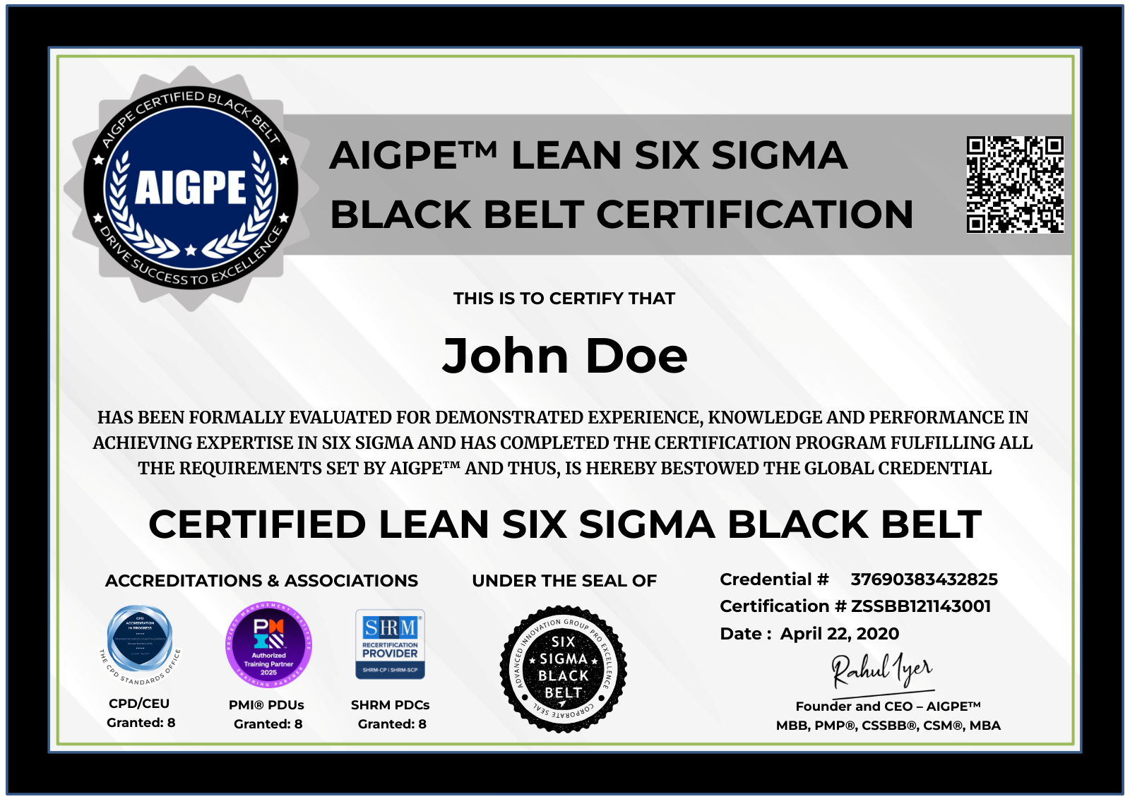 Six Sigma Black Belt