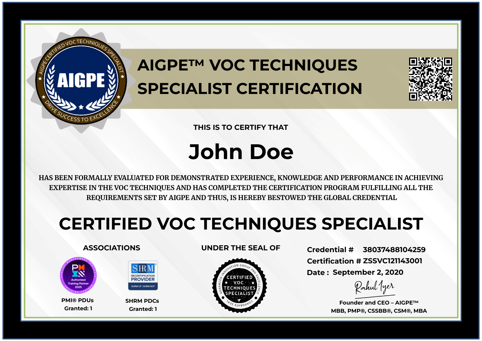 VOC Specialist