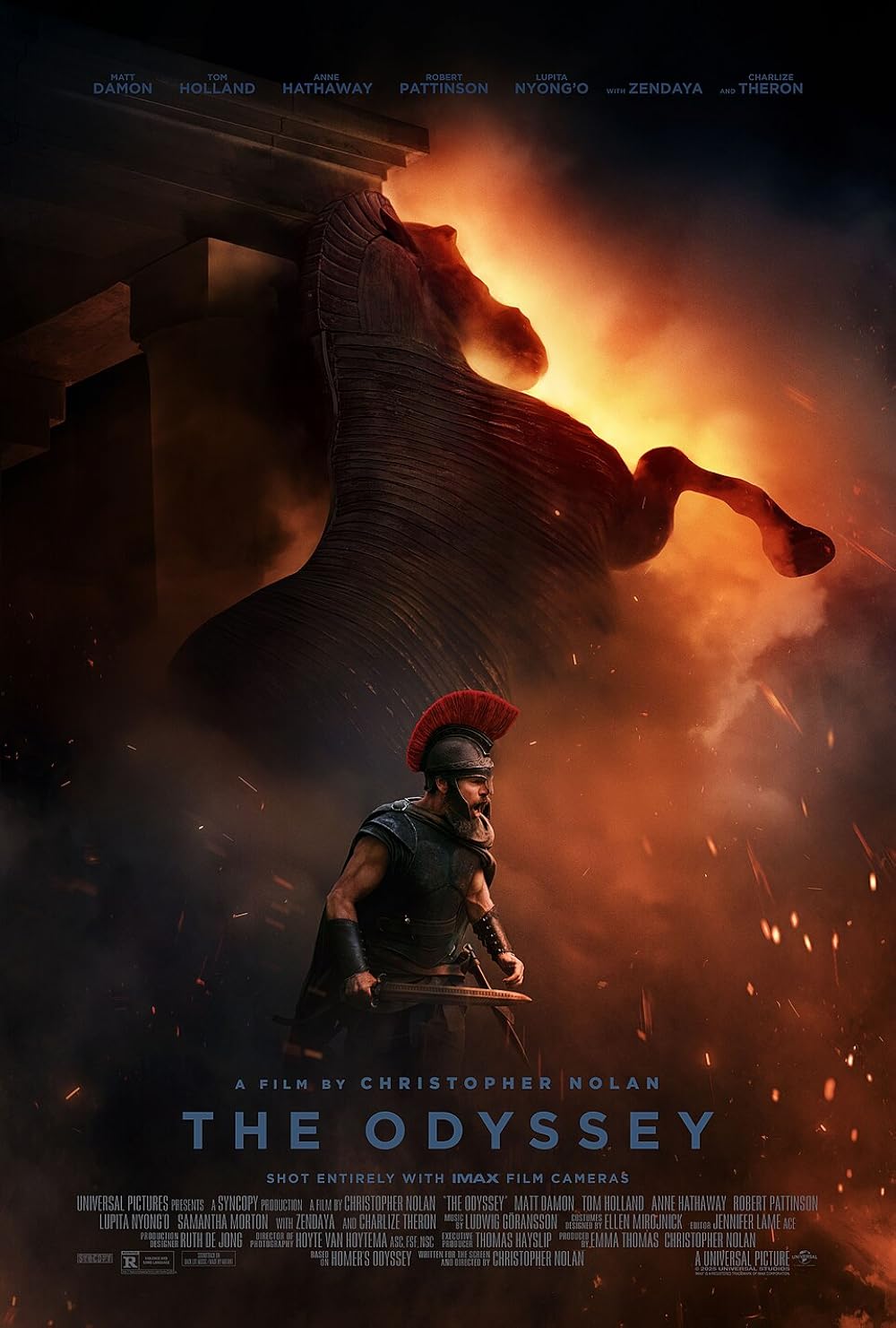 The Odyssey poster, the first film shot entirely on IMAX after decades of process improvement